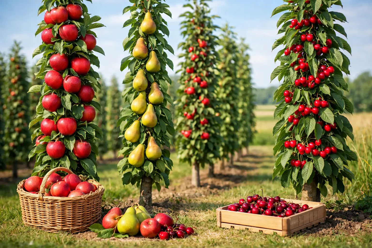 Pomi fructiferi columnari - avantaje reale