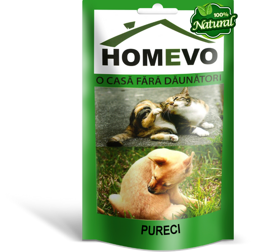 Натуральное средство HOMEVO для борьбы с блохами у кошек и собак, 50 г упаковка