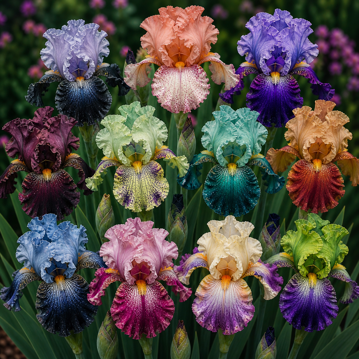 Pachet Iris Germanica Spectrum- 10 bucăți
