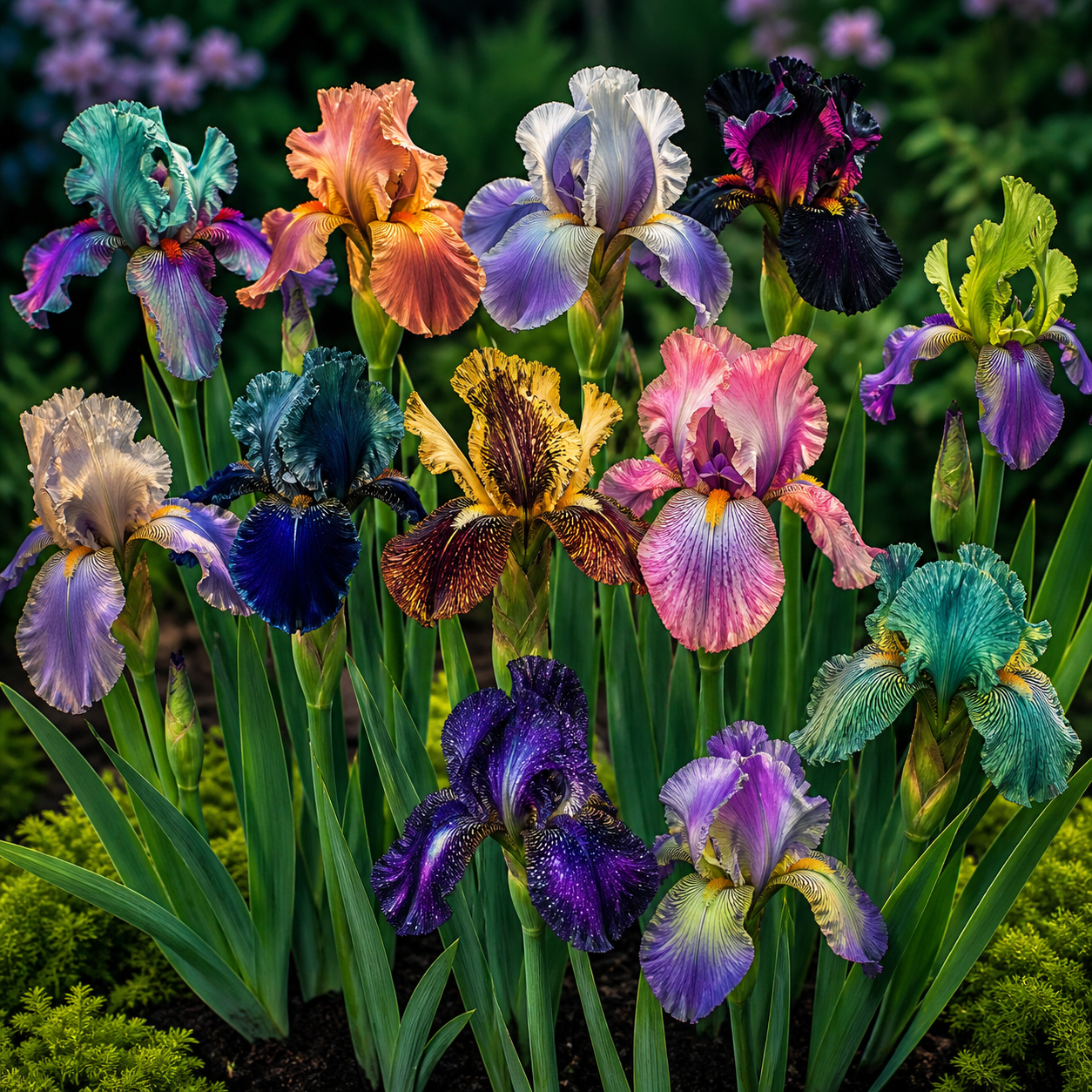Pachet Iris Germanica Aurora-20 bucăți