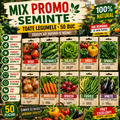 🌱 MIX PROMO SEMINȚE - TOATE LEGUMELE 50 BUC