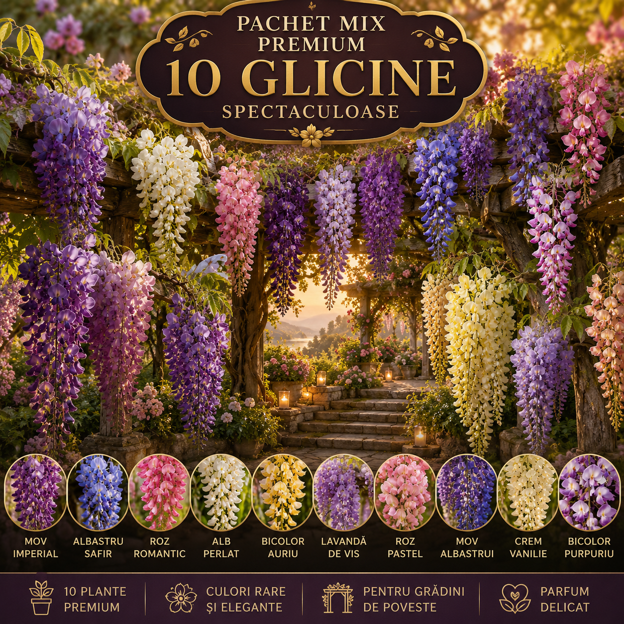 Pachet Mix – 10 Glicine Spectaculoase