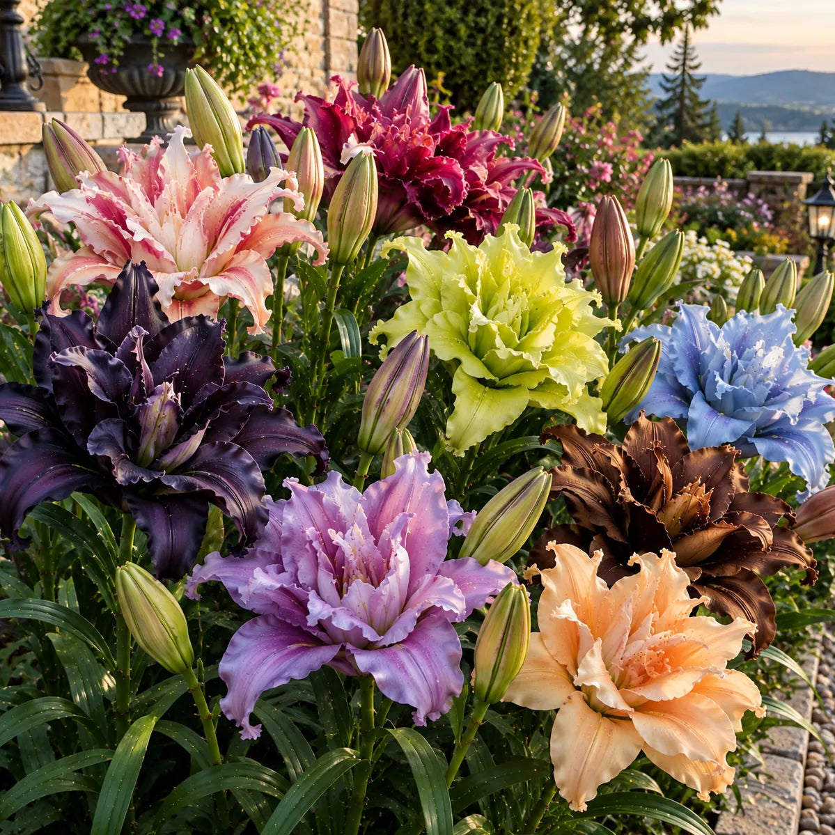 Pachet Promoțional Bulbi de Crini Multiflorali Mixt, 50 Bucăți