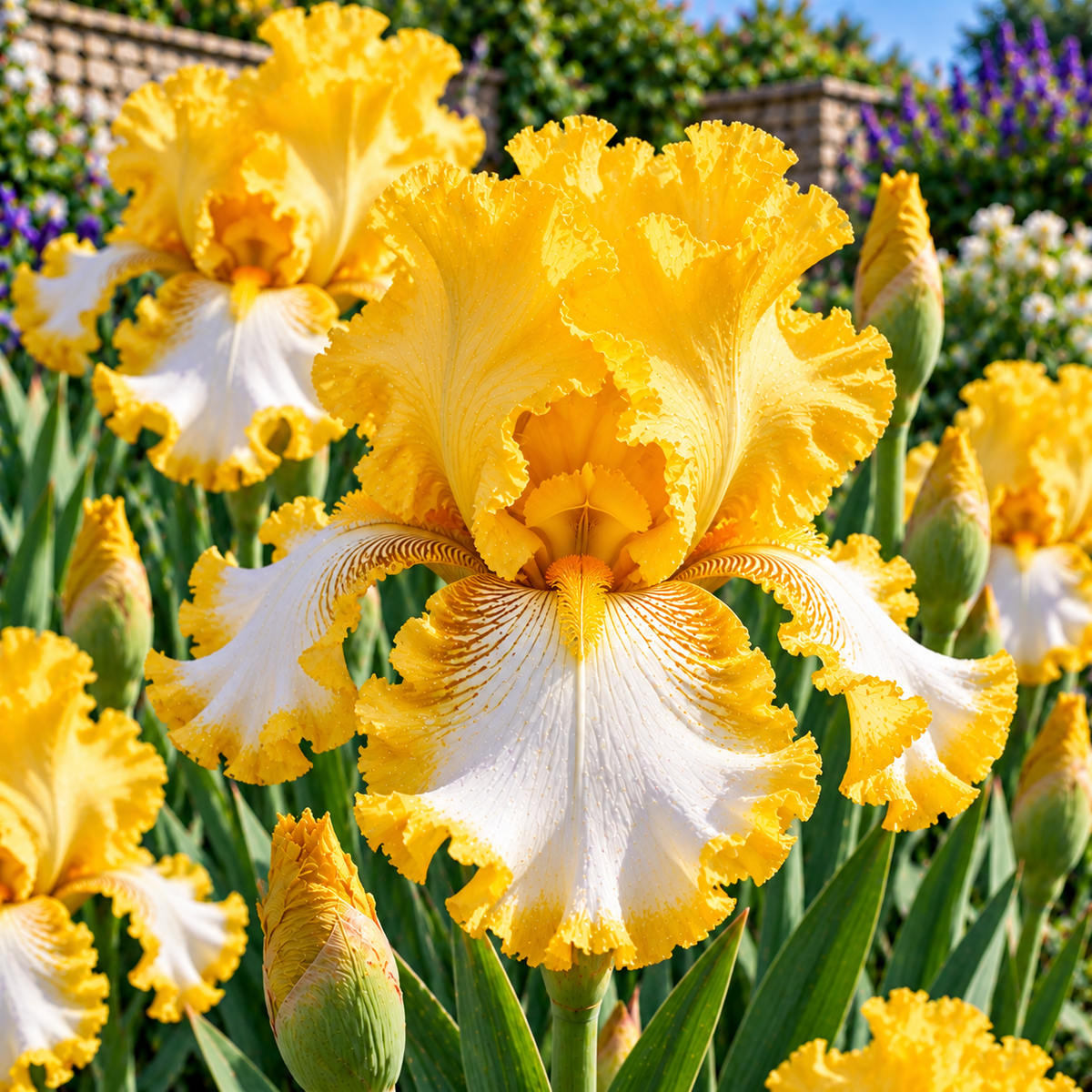 Bulbi de Iris Germanica "Ensata Gold Bound", 1 Bucata