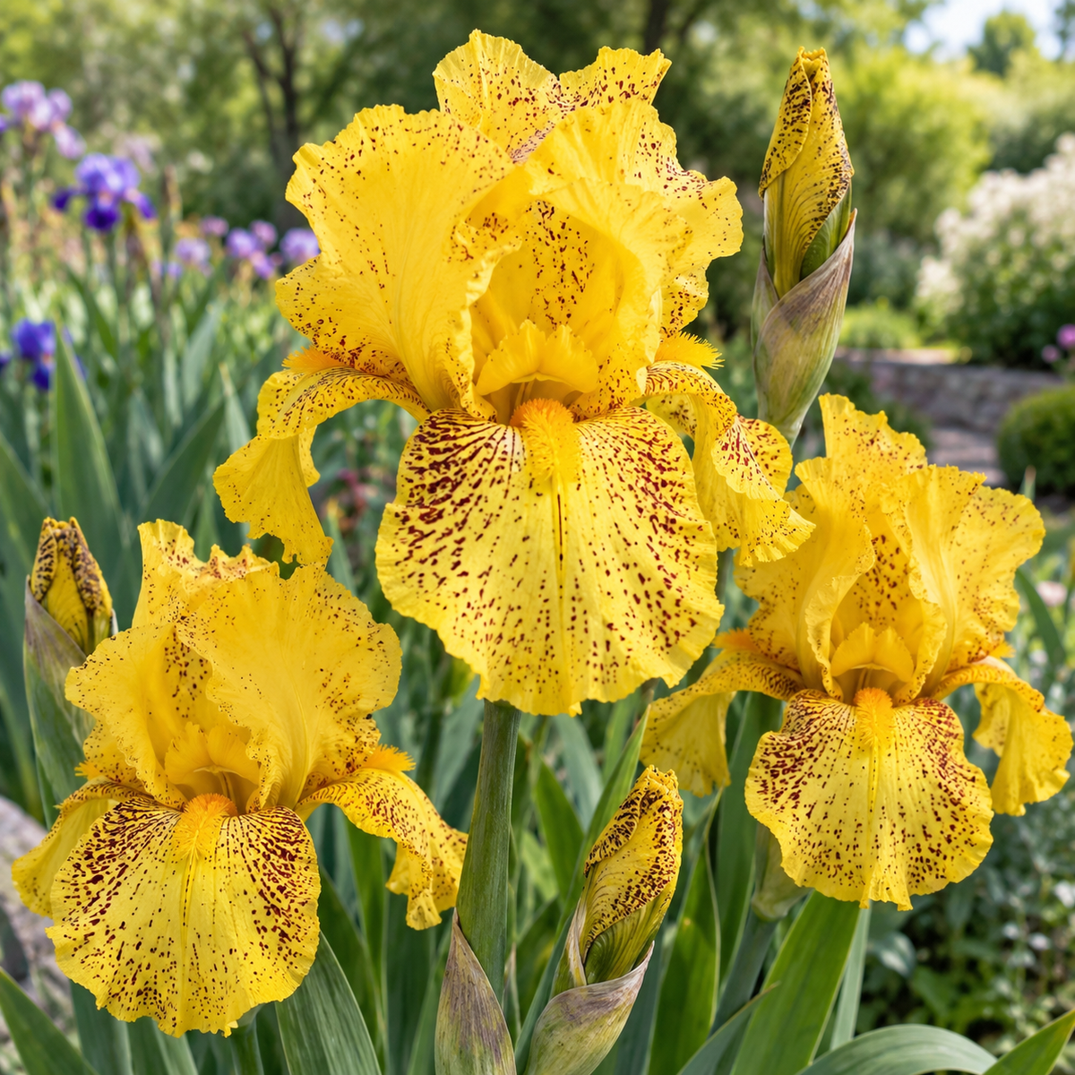 Bulbi de Iris Germanica "Spotted Yellow", 1 Bucata