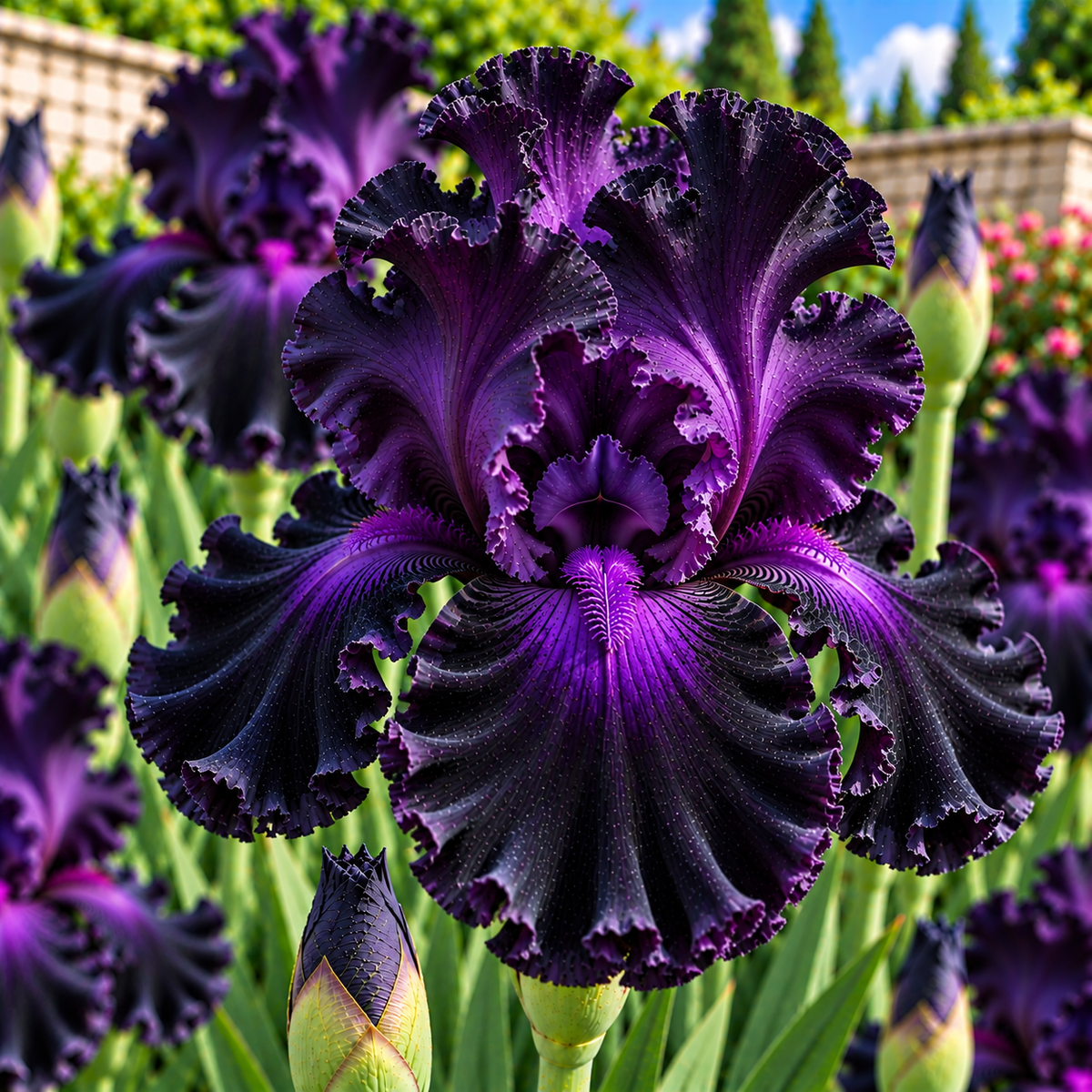 Bulbi de Iris Germanica "Black Suited", 1 Bucata