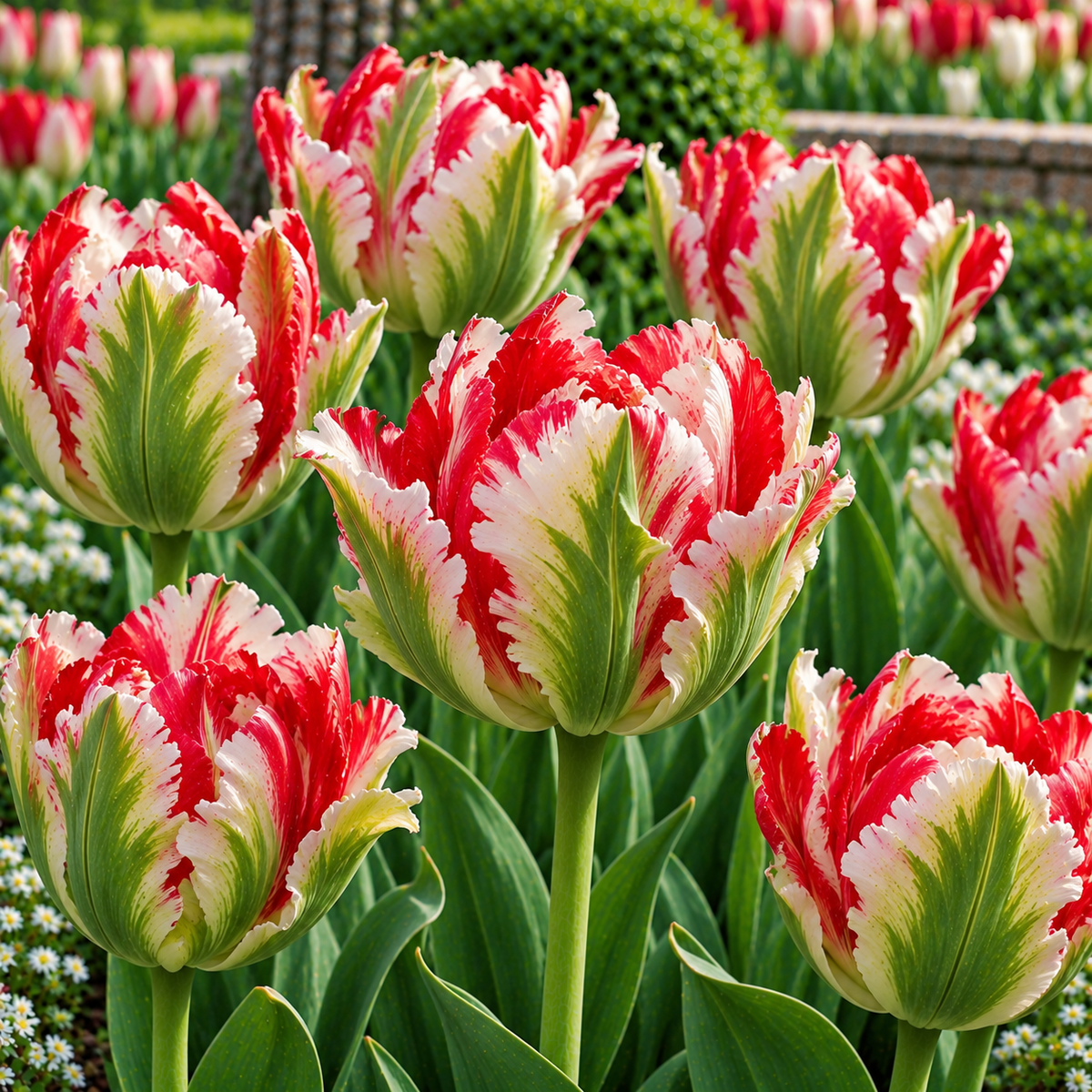 Bulbi de Lalele "Flaming Spring Green", 5 Bucăți