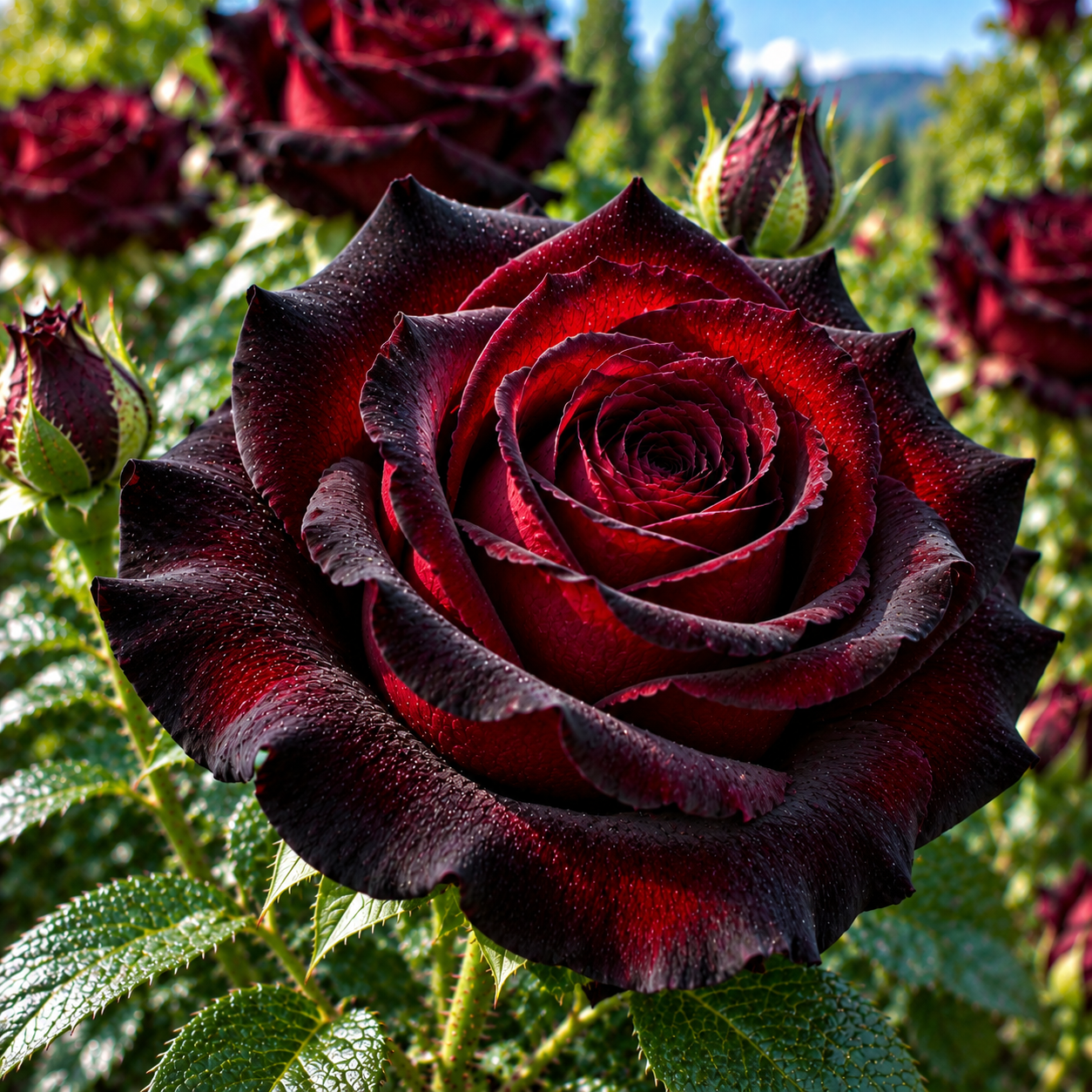 Trandafir Butaș Teahibrid "Black Cherry"